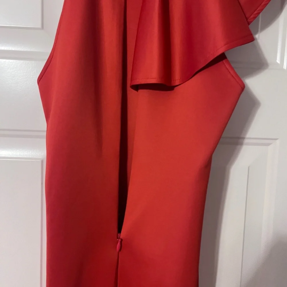 BEBE Red Ruffle Cocktail Dress ♥️ - Picture 6 of 10